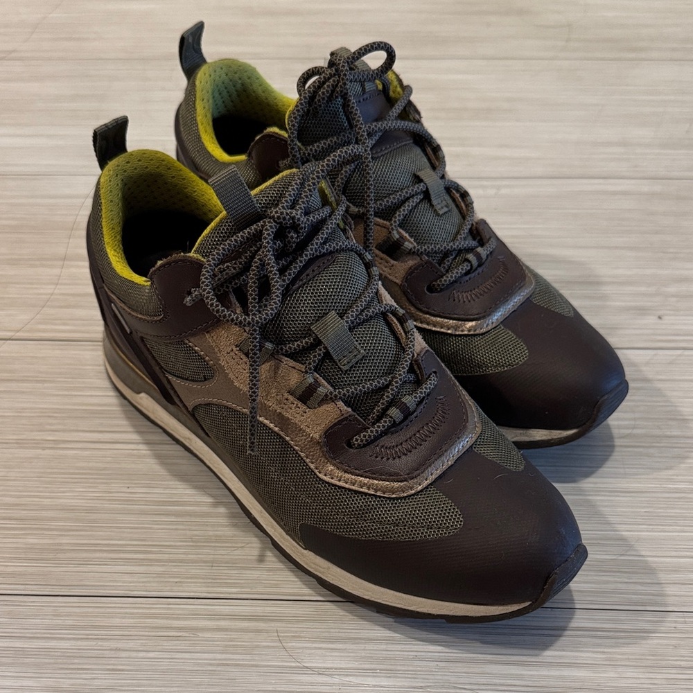 Geox Brown and Olive Sneakers